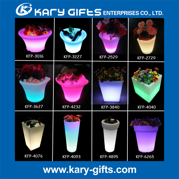 multi led planter pot