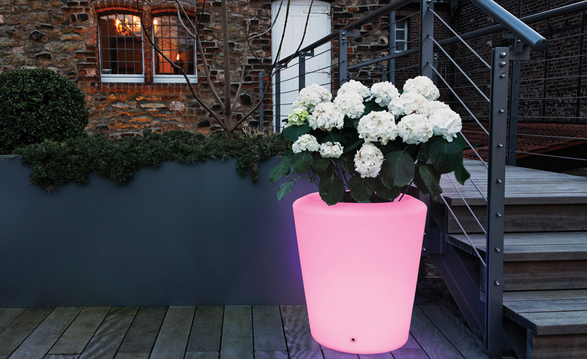 led planter pot