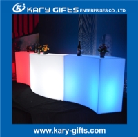 Waterproof Colorful New Design Long Curve LED Bar Counter 