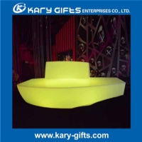 New Style Illuminated Nightclub LED Plastic Sofa