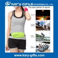 Outdoor cycling running belt lycra, waterproof running sport led elastic waist bag KA-0501