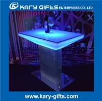 PE Plastic Stainless Steel Glow LED Dining Table KFT-8876