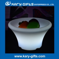 Rechargeable RGB color planter waterproof light up led flower pot KFP-3016