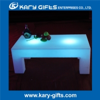 rechargeable multi color changing via remote light up tea table KFT-1245
