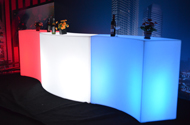 2014 May  New Design Long Curve LED Bar Counter KFT-14810