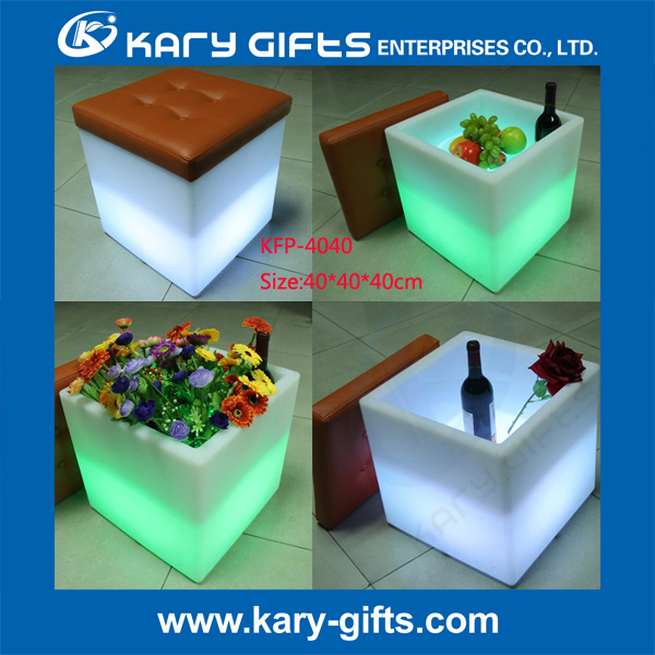 Square-party-ice-bucket-illuminated-led-bar-ice-bucekt