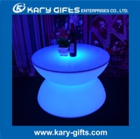 12 months warranty remote control RGB led round coffee table