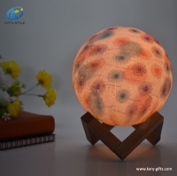 Shaped Growing Ball Night Light Creative Novelty LED 3D Printing Moon Lamp