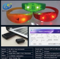 Timer Controlled Silicone Bracelet Lighting LED Wristband 