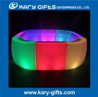 China Table Modern Furniture Design Led Lighting Square Bar Counter