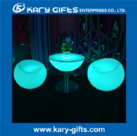 Colorful illuminated LED furniture modern bar stools