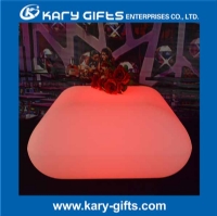 FCC Waterproof Plastic Glow Led Square Stool