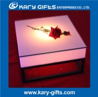 LED Lighted Up Furniture PlasticSquare Lower Coffee Table KFT-6034