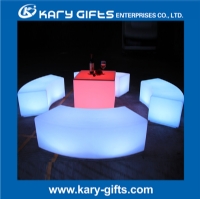 Outdoor LED garden furniture illuminated plastic chair 