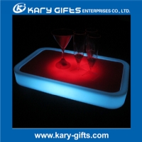 RGB flashing plastic waterproof rechargeable Led serving tray KF-5030