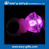 plastic colorful flashing party light up diamond rings KA-0340