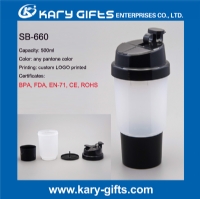 Plastic shaker bottle custom logo shaker bottle SB-660